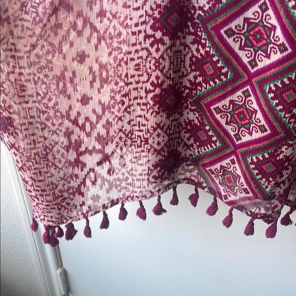 Maurices Red Asymmetrical Tiered Sundress Casual - Picture 8 of 11